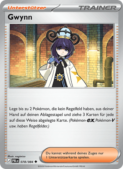 Gwynn 078/084 Dunkelnacht Pokémon Karte