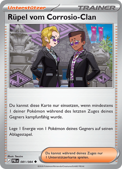 Rüpel vom Corrosio-Clan 081/084 Dunkelnacht Pokémon Karte
