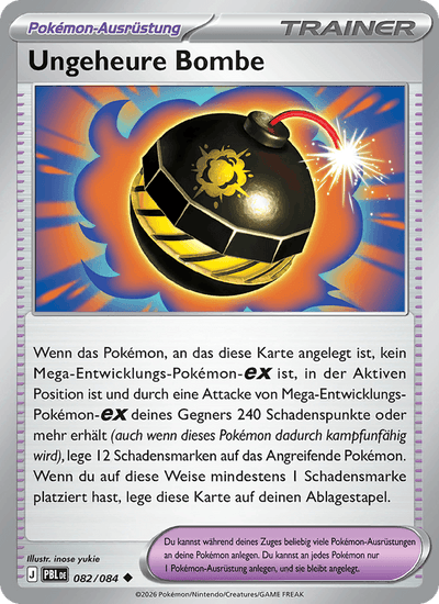 Ungeheure Bombe 082/084 Dunkelnacht Pokémon Karte