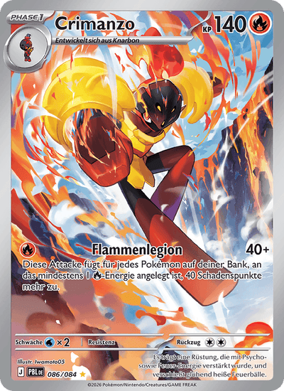 Crimanzo 086/084 Dunkelnacht Pokémon Karte