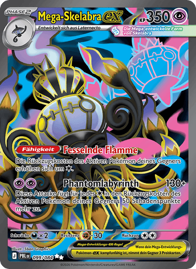 Mega-Skelabra-ex 099/084 Dunkelnacht Pokémon Karte