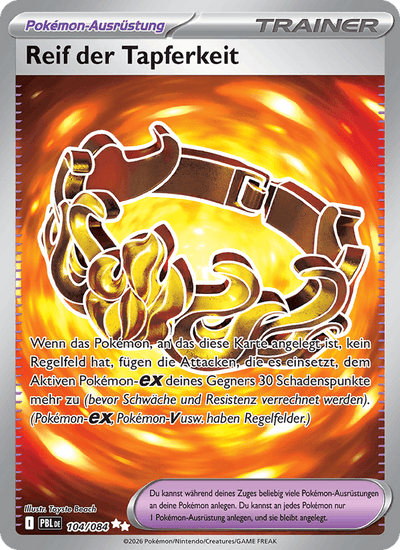 Reif der Tapferkeit 104/084 Dunkelnacht Pokémon Karte