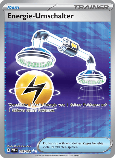 Energie-Umschalter 107/084 Dunkelnacht Pokémon Karte