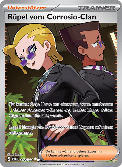 Rüpel vom Corrosio-Clan 112/084 Dunkelnacht Pokémon Karte