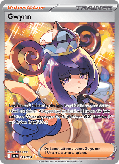 Gwynn 119/084 Dunkelnacht Pokémon Karte