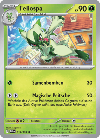Feliospa 014/193 Entwicklungen in Paldea Pokémon Karte