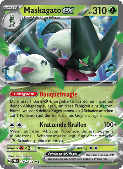 Maskagato-ex 015/193 Entwicklungen in Paldea Pokémon Karte
