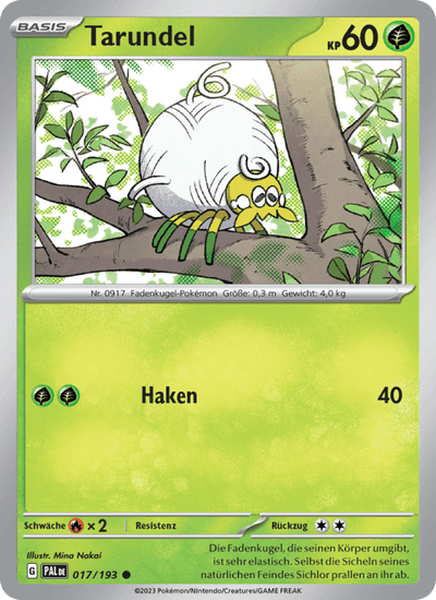 Tarundel 017/193 Entwicklungen in Paldea Pokémon Karte