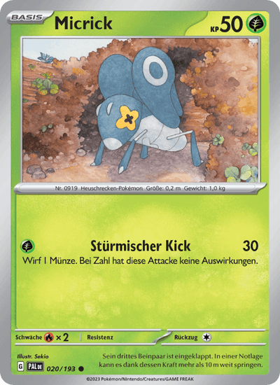 Micrick 020/193 Entwicklungen in Paldea Pokémon Karte