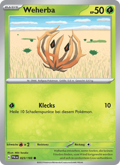 Weherba 023/193 Entwicklungen in Paldea Pokémon Karte