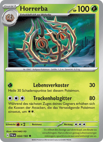 Horrerba 024/193 Entwicklungen in Paldea Pokémon Karte
