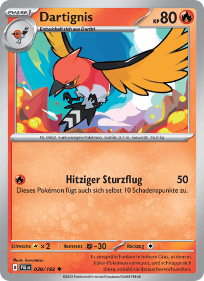 Dartignis 029/193 Entwicklungen in Paldea Pokémon Karte