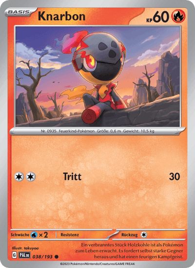 Knarbon 038/193 Entwicklungen in Paldea Pokémon Karte