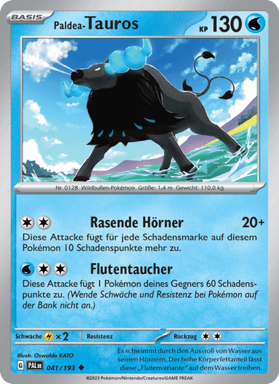 Paldea-Tauros 041/193 Entwicklungen in Paldea Pokémon Karte