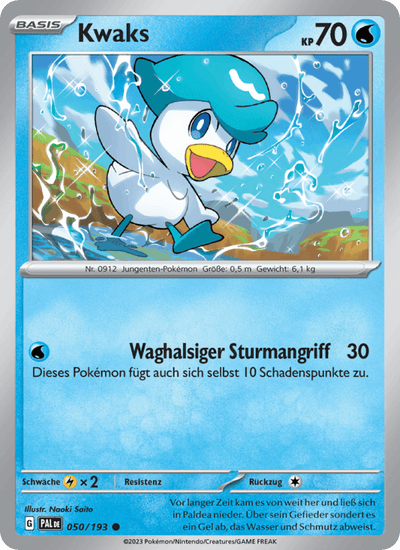 Kwaks 050/193 Entwicklungen in Paldea Pokémon Karte