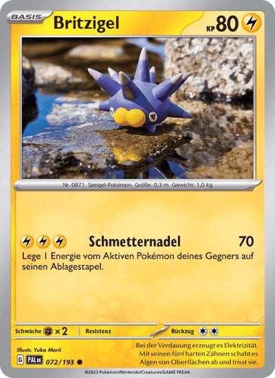 Britzigel 072/193 Entwicklungen in Paldea Pokémon Karte