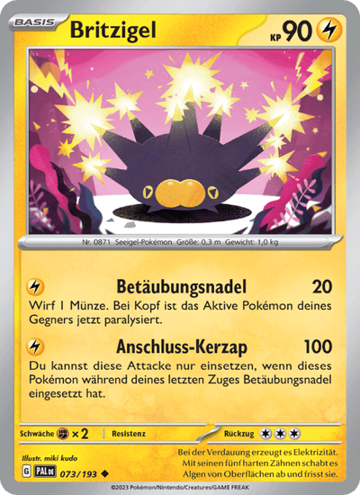 Britzigel 073/193 Entwicklungen in Paldea Pokémon Karte