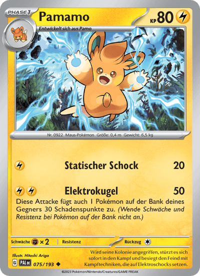 Pamamo 075/193 Entwicklungen in Paldea Pokémon Karte