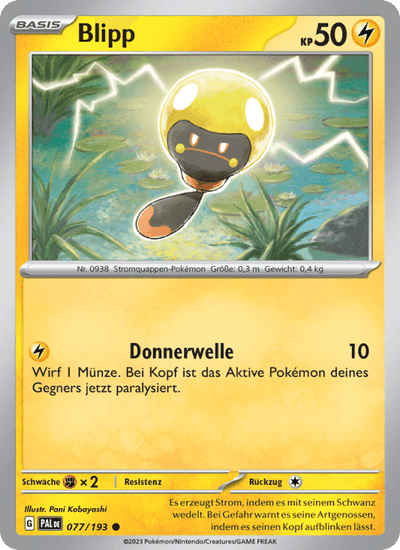 Blipp 077/193 Entwicklungen in Paldea Pokémon Karte