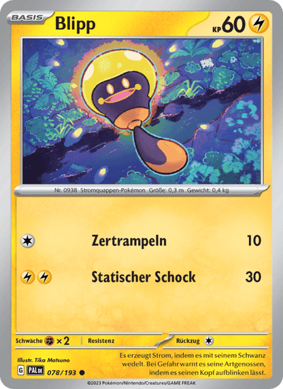 Blipp 078/193 Entwicklungen in Paldea Pokémon Karte