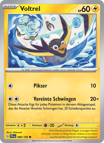 Voltrel 080/193 Entwicklungen in Paldea Pokémon Karte