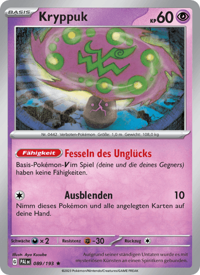 Kryppuk 089/193 Entwicklungen in Paldea Pokémon Karte