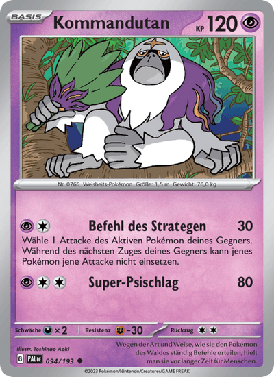 Kommandutan 094/193 Entwicklungen in Paldea Pokémon Karte