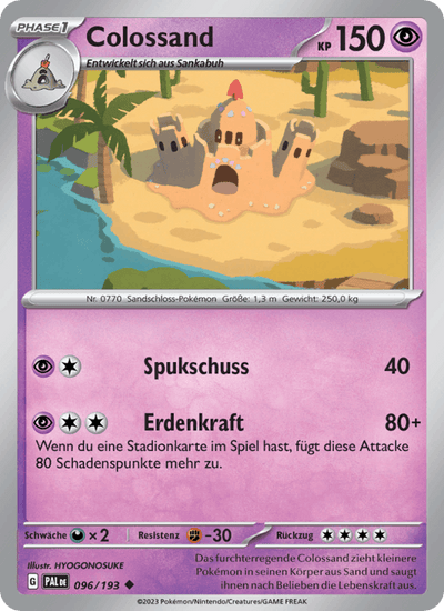 Colossand 096/193 Entwicklungen in Paldea Pokémon Karte