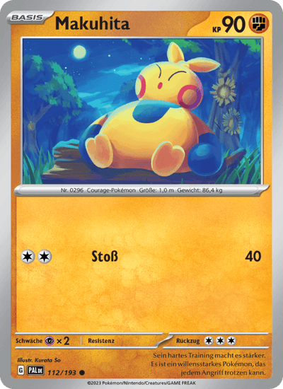 Makuhita 112/193 Entwicklungen in Paldea Pokémon Karte