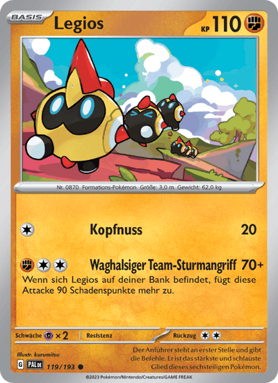 Legios 119/193 Entwicklungen in Paldea Pokémon Karte
