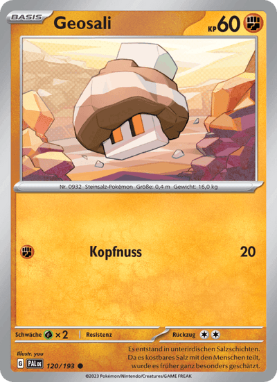 Geosali 120/193 Entwicklungen in Paldea Pokémon Karte