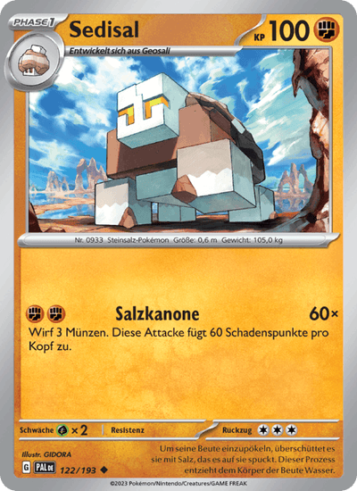 Sedisal 122/193 Entwicklungen in Paldea Pokémon Karte