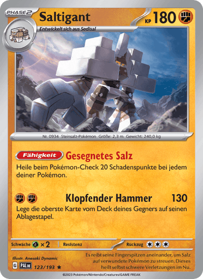 Saltigant 123/193 Entwicklungen in Paldea Pokémon Karte