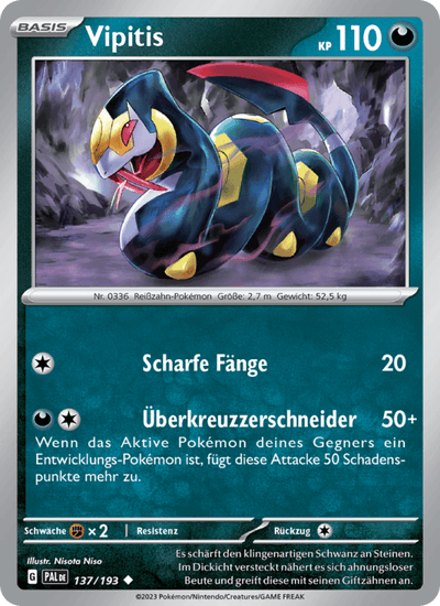 Vipitis 137/193 Entwicklungen in Paldea Pokémon Karte