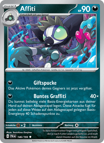 Affiti 146/193 Entwicklungen in Paldea Pokémon Karte