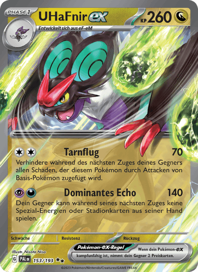 UHaFnir-ex 153/193 Entwicklungen in Paldea Pokémon Karte