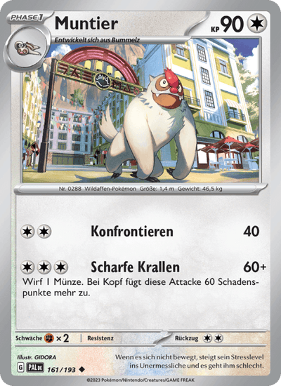 Muntier 161/193 Entwicklungen in Paldea Pokémon Karte