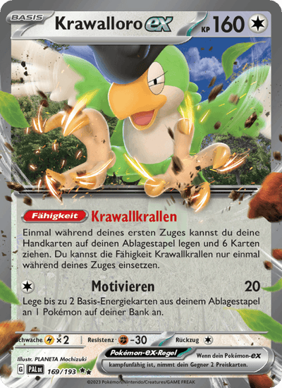 Krawalloro-ex 169/193 Entwicklungen in Paldea Pokémon Karte