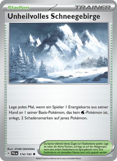 Unheilvolles Schneegebirge 174/193 Entwicklungen in Paldea Pokémon Karte