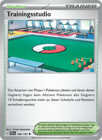 Trainingsstudio 186/193 Entwicklungen in Paldea Pokémon Karte