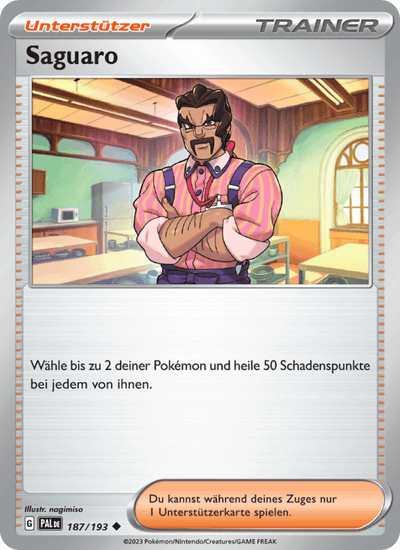 Saguaro 187/193 Entwicklungen in Paldea Pokémon Karte