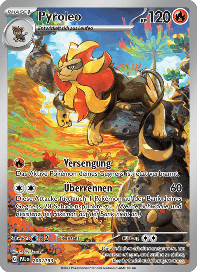 Pyroleo 200/193 Entwicklungen in Paldea Pokémon Karte