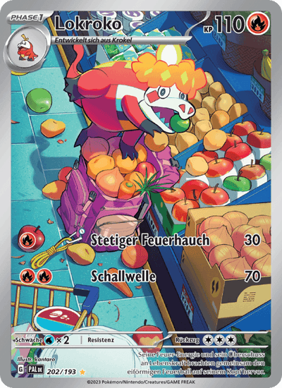 Lokroko 202/193 Entwicklungen in Paldea Pokémon Karte