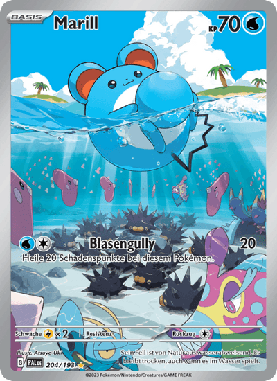 Marill 204/193 Entwicklungen in Paldea Pokémon Karte