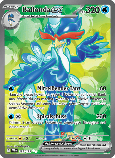 Bailonda-ex 235/193 Entwicklungen in Paldea Pokémon Karte