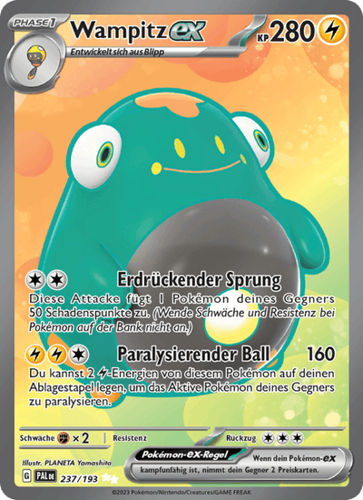 Wampitz-ex 237/193 Entwicklungen in Paldea Pokémon Karte