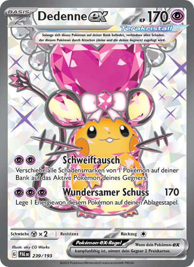 Dedenne-ex 239/193 Entwicklungen in Paldea Pokémon Karte