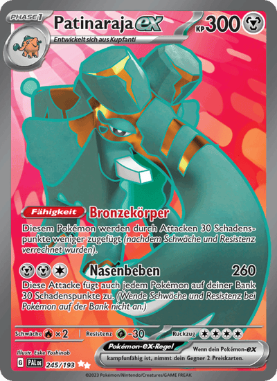 Patinaraja-ex 245/193 Entwicklungen in Paldea Pokémon Karte