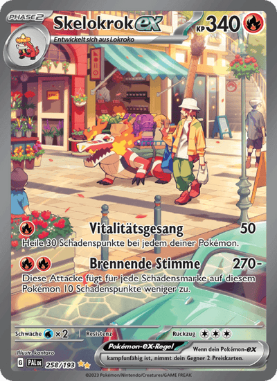 Skelokrok-ex 258/193 Entwicklungen in Paldea Pokémon Karte