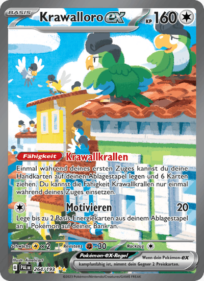 Krawalloro-ex 264/193 Entwicklungen in Paldea Pokémon Karte
